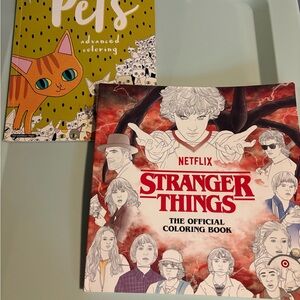 Stranger Things Official Coloring Book & Pets Coloring Book